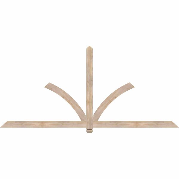 Ekena Millwork Redmond Smooth Timber Gable Bracket, Douglas Fir, 96"W x 44"H x 1 1/2"D x 3 1/2"F, 11/12 Pitch GBW096X44X0204RED00SDF - main